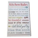 C&F Wooden Kitchen Rules Quote Plaque